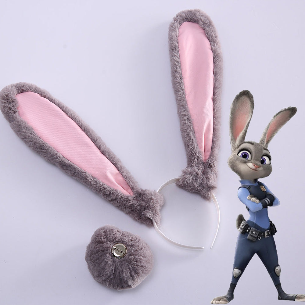 Zootopia Costume Judy Hopps The Rabbit Ears Headband and Tail Cosplay –  pro-costumes