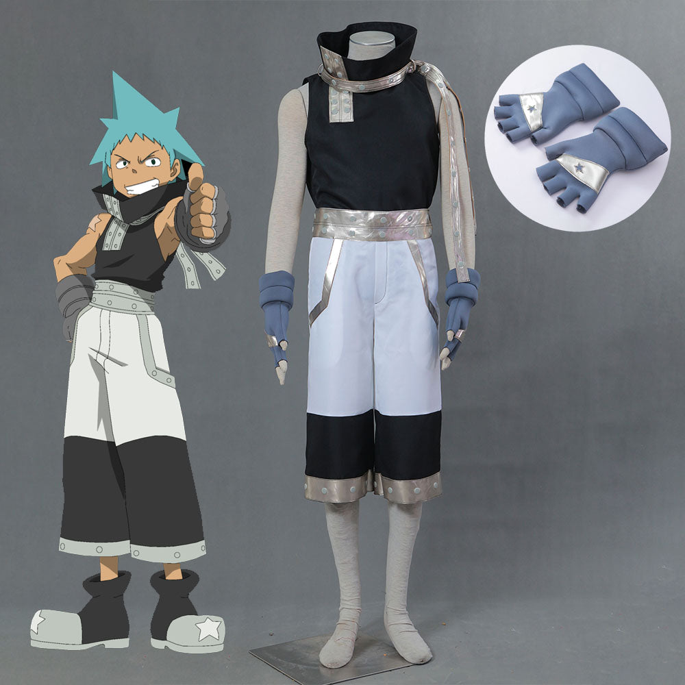 Men and Kids Soul Eater Costume The Black Star Cosplay full Set with G –  pro-costumes