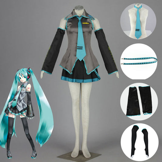 Women and Kids Vocaloid Hatsune Miku Sailor Cosplay Costume with Accessories