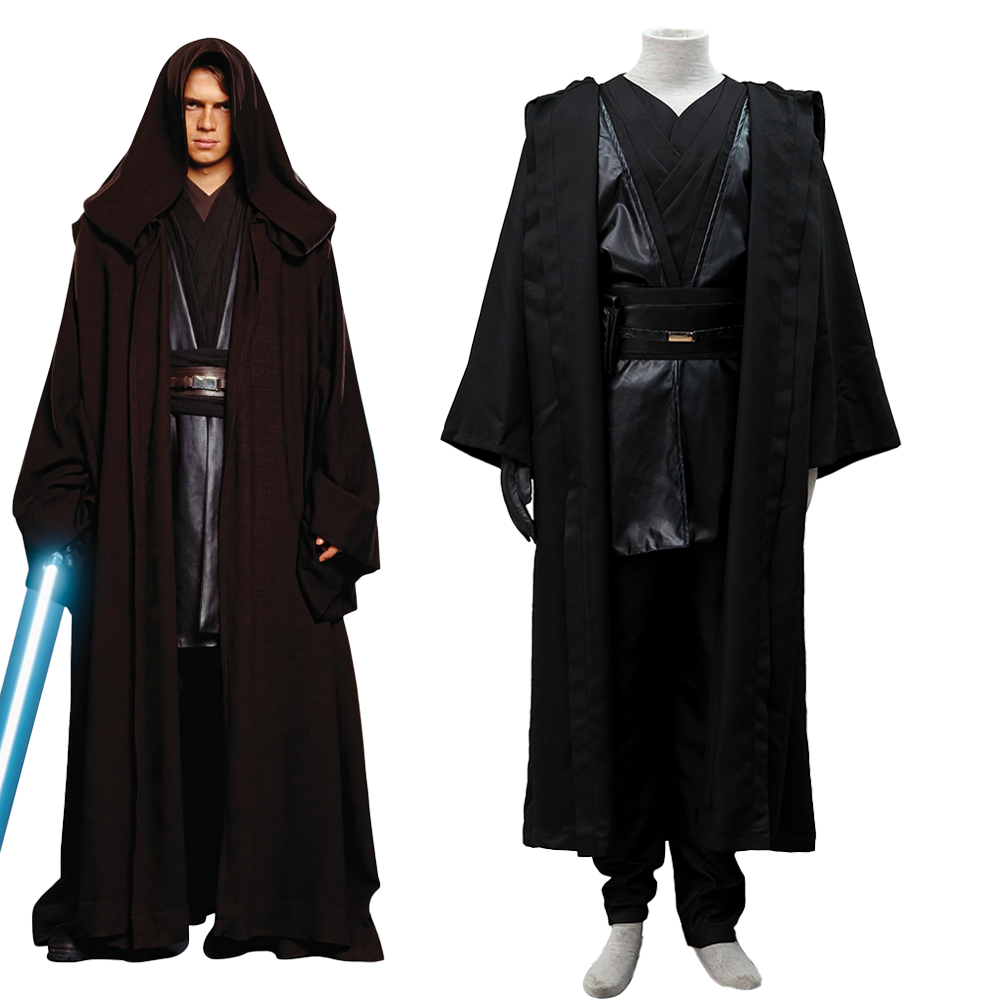 Star Wars Costume Anakin Skywalker Darth Vader Cosplay full Outfit for Men and Kids