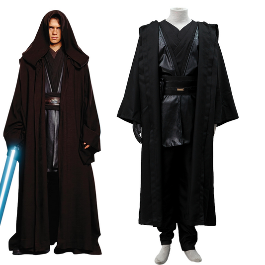 Star Wars Costume Anakin Skywalker Darth Vader Cosplay full Outfit for Men and Kids