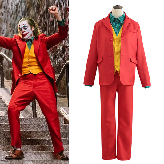 Movie Joker Costumes The Joker Arthur Fleck Cosplay Red full Suits for Men and Kids