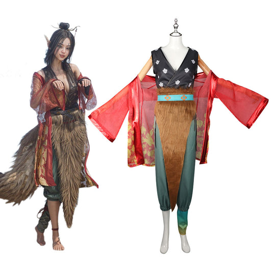 Game Black Myth : Wukong Fox Quest Costume Set Cosplay