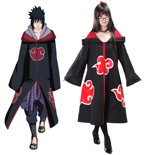 Naruto Costume Eagle Team Embroidery Cloak Sasuke Karin Robe for Men and Kids