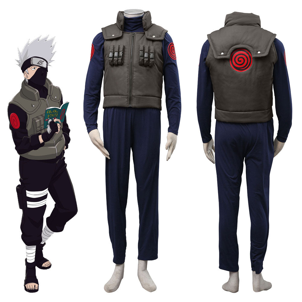 Naruto Costume Konoha Ninja Village Jonin Uniform Kakashi Cosplay Unif –  pro-costumes