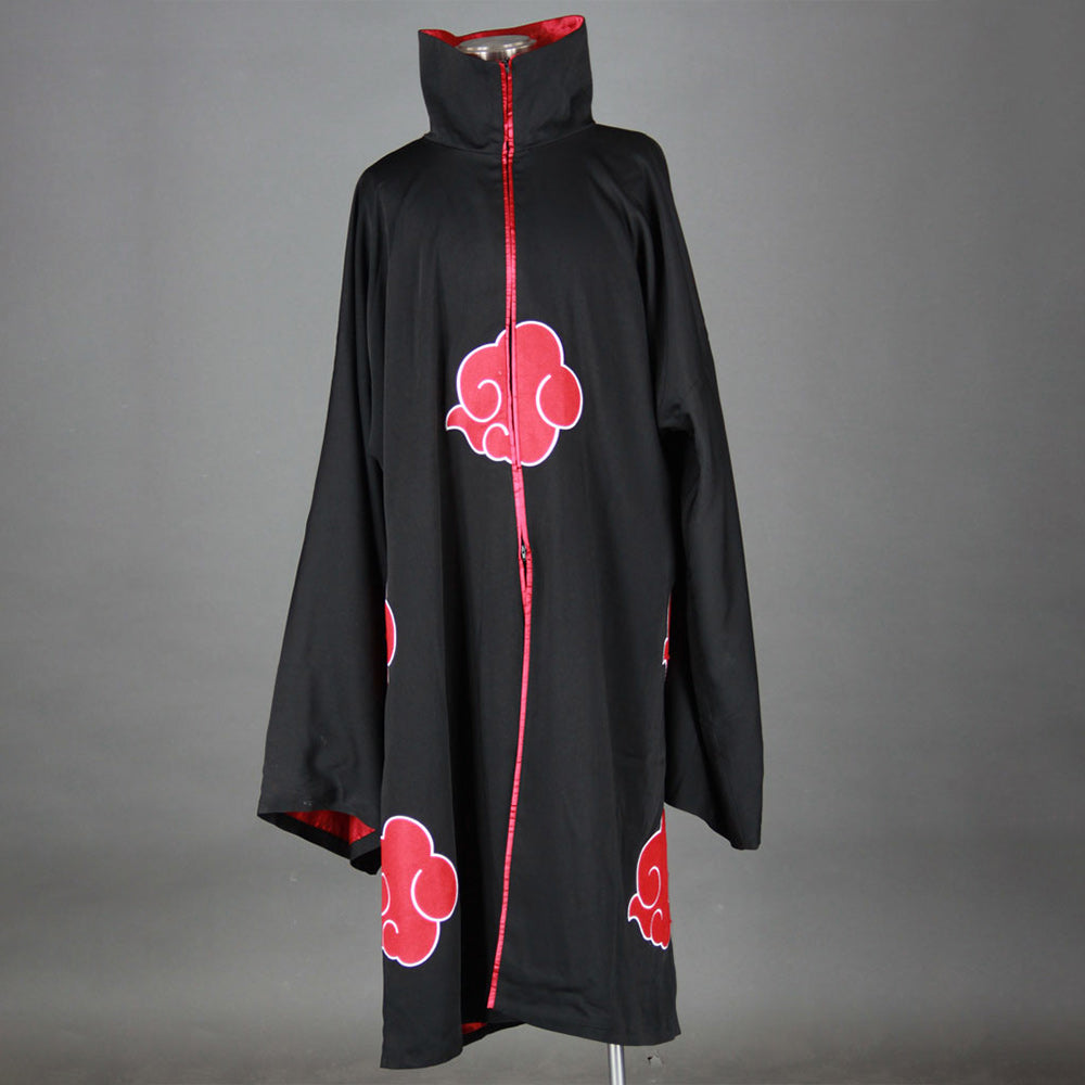 Naruto Shippuden Costume Uchiha Itachi Cosplay Cloak with Accessories for Men and Kids