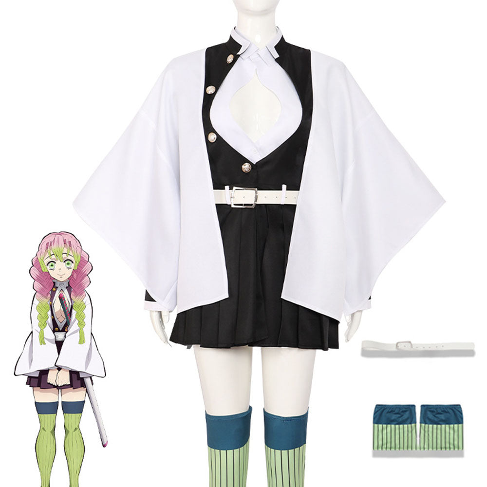 Demon Slayer Kimetsu no Yaiba Costume Kanroji Mitsuri Cosplay Full Out ...