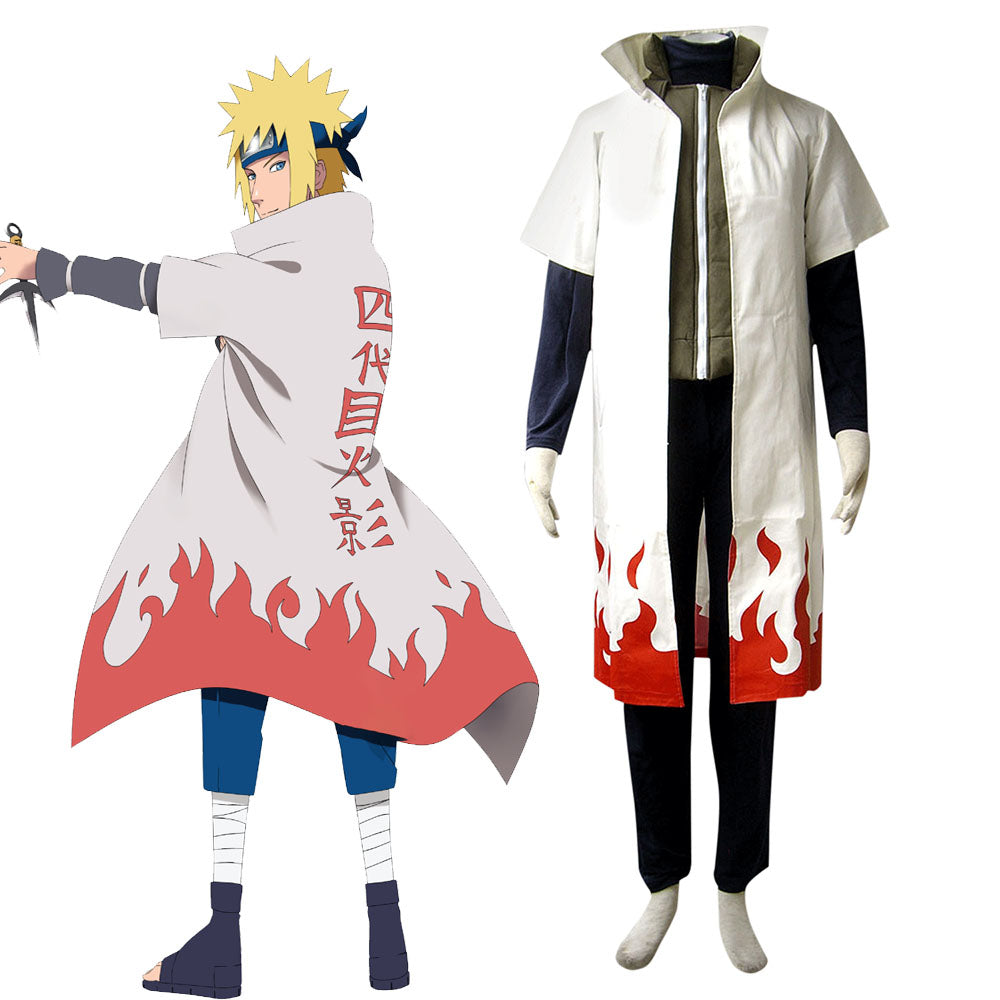 Men and Kids Naruto Costume 4th Hokage Namikaze Minato Cosplay Full Ou ...