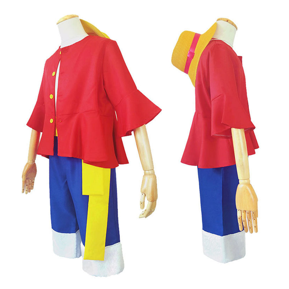 For Mens One Pieces Monkey D Luffy Cosplay Set With Hat